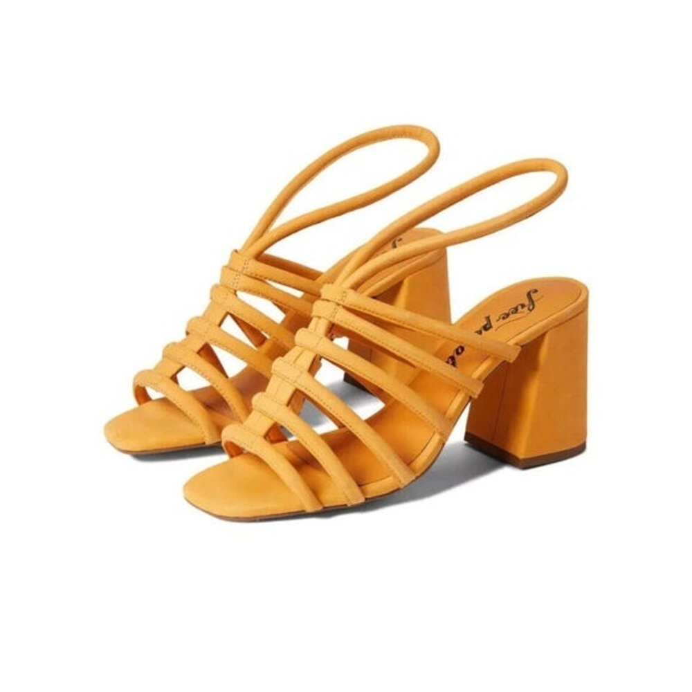 Free People Colette Cinched Sandals Block Heel